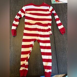 Red and White Striped Kids Pajamas